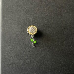 Silver Sunflower Charm for Pandora 925